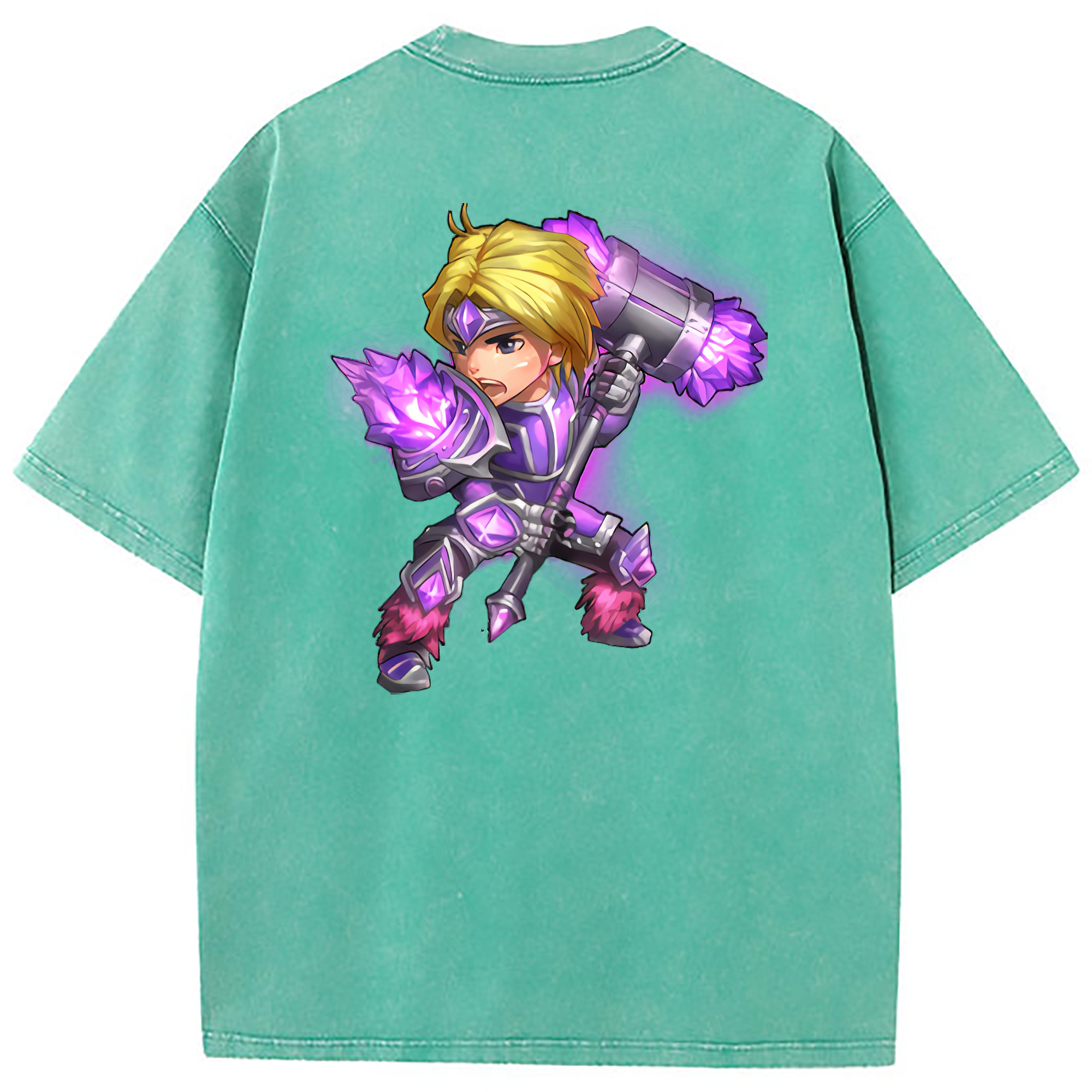 （画像用） リーグ・オブ・レジェンド League of Legends LOL 綿100% ヴィンテージ風 半袖Tシャツ（背面プリント）